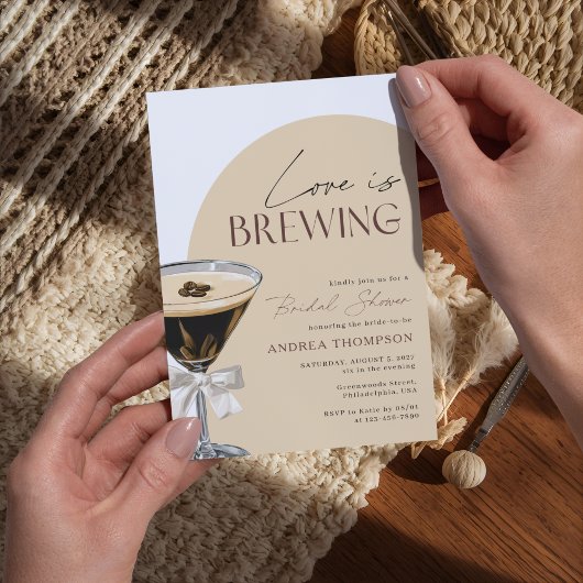 Invitation Espresso Martini Love is Brewing Bridal Shower