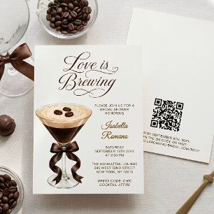 Invitation Espresso Martini Love Is Brewing Enterrement de Vi