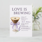 Invitation Espresso Martini QR Code Registry Bridal Shower (Debout devant)