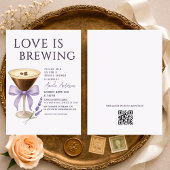 Invitation Espresso Martini QR Code Registry Bridal Shower