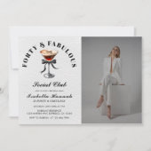 Invitation Espresso Martini Tini Bit Ancien 40e anniversaire  (Devant)