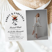 Invitation Espresso Martini Tini Bit Ancien 40e anniversaire 