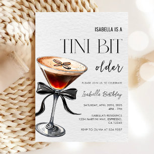 Invitation Espresso Martini Tini Bit Anniversaire