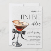 Invitation Espresso Martini Tini Bit Anniversaire (Devant)