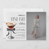 Invitation Espresso Martini Tini Bit Anniversaire Photo (Devant)