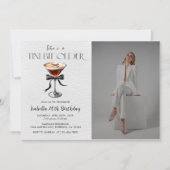 Invitation Espresso Martini Tini Bit Anniversaire Photo (Devant)