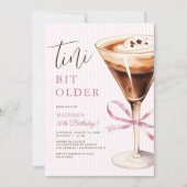 Invitation Espresso Martini “Tini Bit Older” Adult Birthday (Devant)