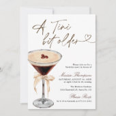 Invitation Espresso Martini Tini Bit Older Birthday Party (Devant)