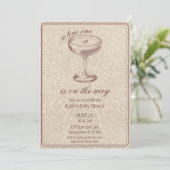 Invitation Espresso Martini Tini Un Baby shower (Debout devant)