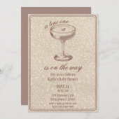 Invitation Espresso Martini Tini Un Baby shower (Devant / Derrière)