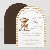Invitation Espresso martini 'Un peu plus âgée' anniversaire o (Devant / Derrière)
