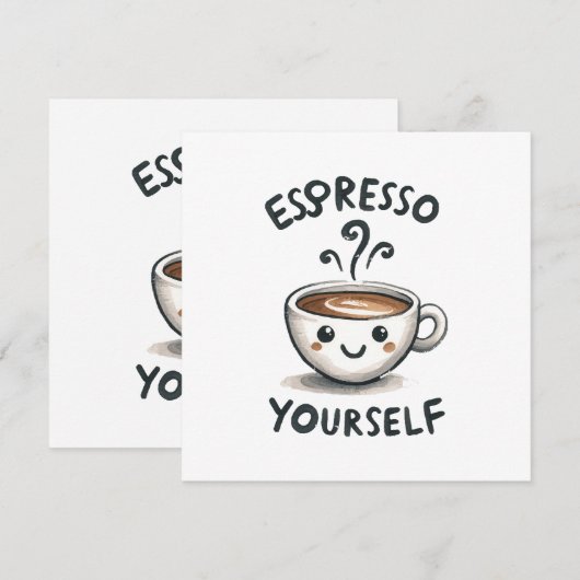 Invitation Espresso Yself café (Devant / Derrière)
