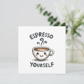 Invitation Espresso Yself café (Debout devant)