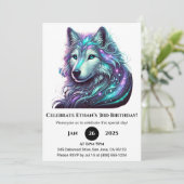 Invitation Esprit Galactique Wolf Anniversaire (Debout devant)