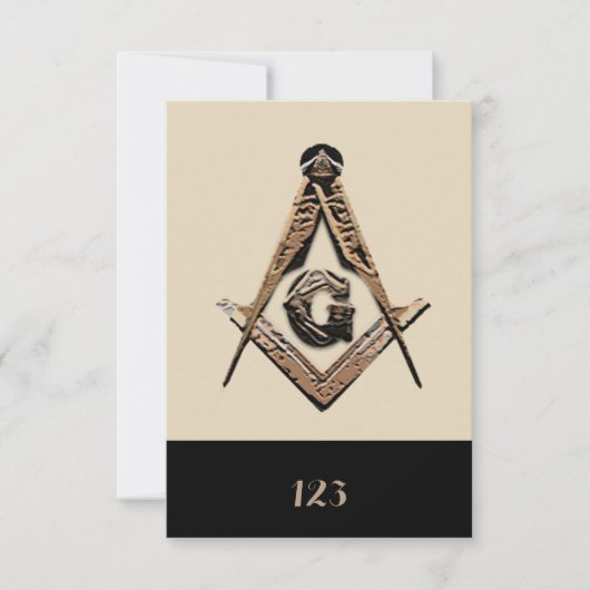 Invitation Esprit maçonnique (Golden) (Devant)