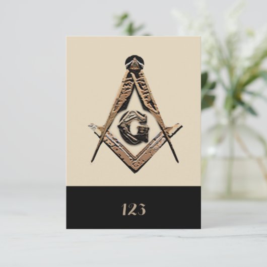 Invitation Esprit maçonnique (Golden) (Debout devant)