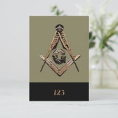 Invitation Esprit maçonnique (or) (Debout devant)