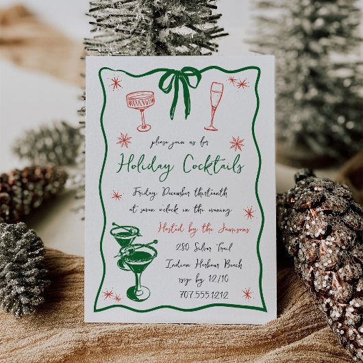 Invitation Esprits brillants | Cocktail de vacances