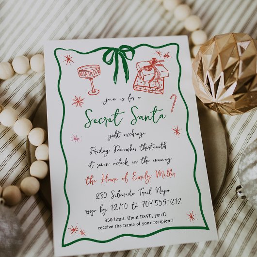 Invitation Esprits brillants | Soirée de Noël secrète Père No