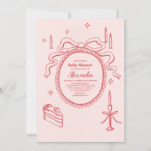 Invitation Esquisse Baby shower de l'arrière-plan (Devant)