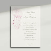 Invitation Esquisse de pivoines roses Calligraphie formelle M