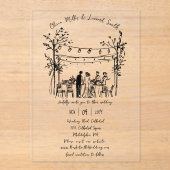 Invitation esquissée du Mariage d'été (Recto)