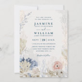 Invitation Esquisses de coquillages Élégant chic moderne Code (Devant)