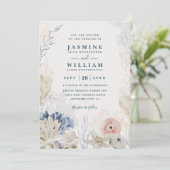 Invitation Esquisses de coquillages Élégant chic moderne Code (Debout devant)