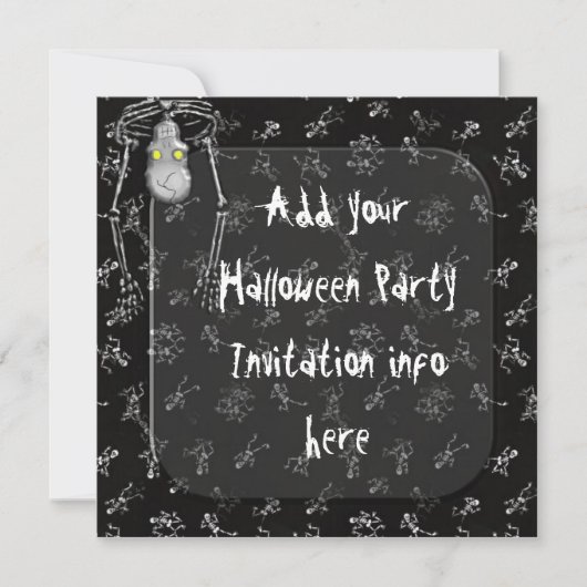 Invitation Esquisses d'invitations à la fête d'Halloween (Devant)