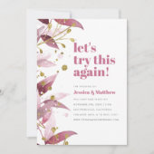 Invitation Essayons cette fois encore Purple & Gold Mariage C (Devant)