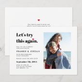 Invitation Essayons Cette Nouvelle Fois Le Mariage Modifie La (Devant / Derrière)