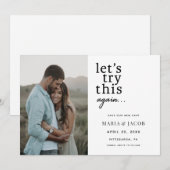 Invitation Essayons de nouveau d'enregistrer la date (Devant / Derrière)