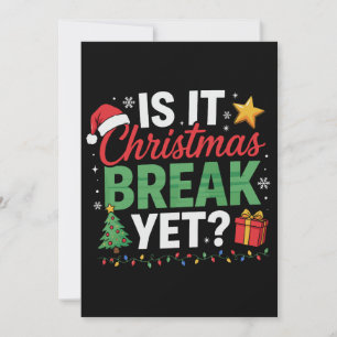 Invitation Est-ce déjà les vacances de Noël, chapeau de Père