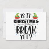 Invitation Est-ce déjà les vacances de Noël Drôle Professeur (Devant)