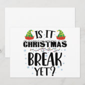 Invitation Est-ce déjà les vacances de Noël Drôle Professeur (Devant / Derrière)