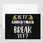 Invitation Est-ce déjà les vacances de Noël Drôle Professeur (Devant / Derrière)