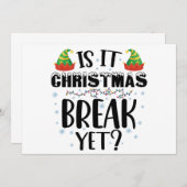 Invitation Est-ce Noël Pause, Mais Drôle Enseignant De Vacanc (Devant / Derrière)