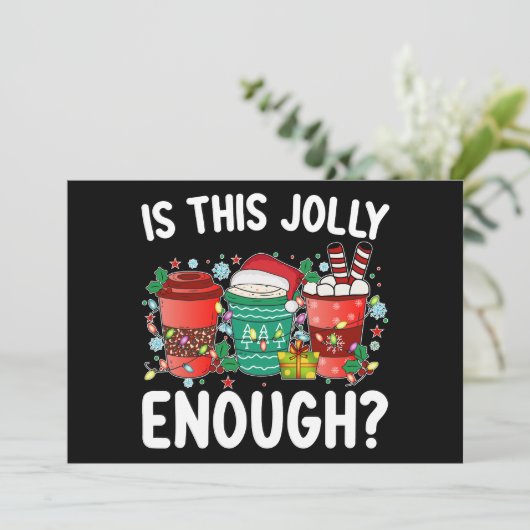 Invitation Est-Ce Que Ce Jolly Assez Drôle Noël Père Noël (Debout devant)