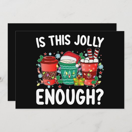 Invitation Est-Ce Que Ce Jolly Assez Drôle Noël Père Noël (Devant / Derrière)