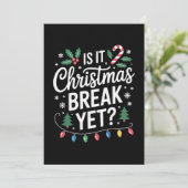 Invitation Est-ce que c'est déjà les vacances de Noël, arbre (Debout devant)