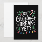 Invitation Est-ce que c'est déjà les vacances de Noël, arbre (Devant / Derrière)