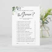 Invitation Est-Ce Que La Mariée Connaît Vraiment Le Jeu Groom (Debout devant)