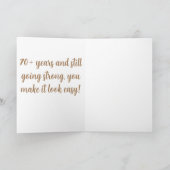 Invitation Est des années 1950 - 60e à 70e anniversaire (Intérieur)