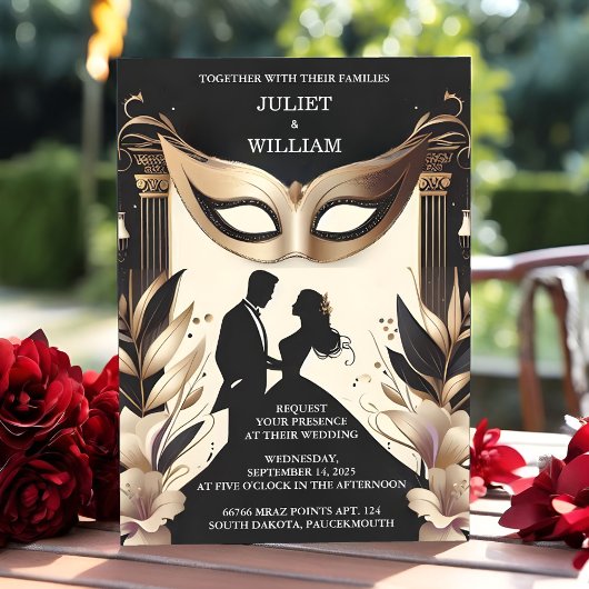 Invitation Est robe Code Prom Costume Masquerade Mariage de b