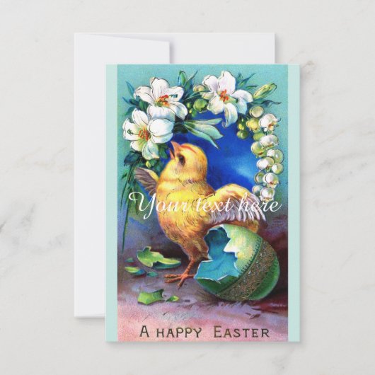 Invitation Est Tombé Un Bon Poussin De Pâques (Devant)