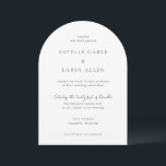 Invitation Estelle Elegant Wedding<br><div class="desc">Elégante invitation de mariage avec un design simple et une combinaison moderne de polices serif,  sans serif et script.</div>