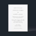 Invitation Estelle Elegant Wedding<br><div class="desc">Elégante invitation de mariage avec un design simple et une combinaison moderne de polices serif,  sans serif et script.</div>