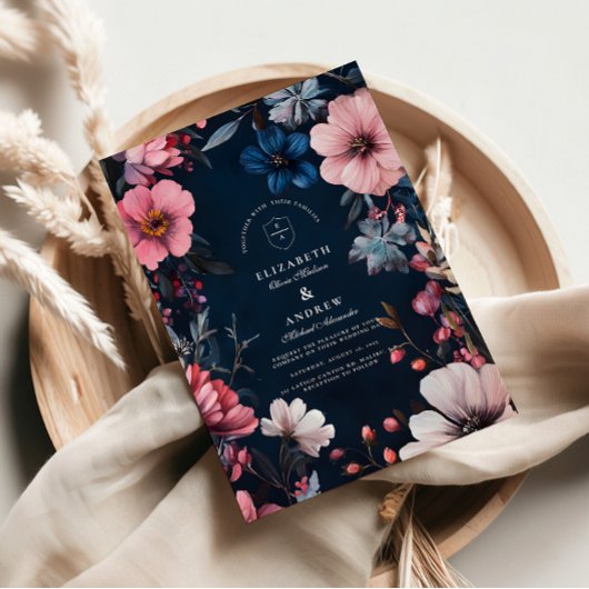 Invitation esthétique de mariage gothique vintage