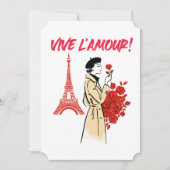 Invitation Esthétique Fille de Paris – Conception Romantique  (Devant)