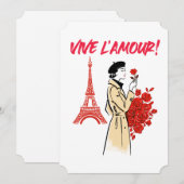 Invitation Esthétique Fille de Paris – Conception Romantique  (Devant / Derrière)